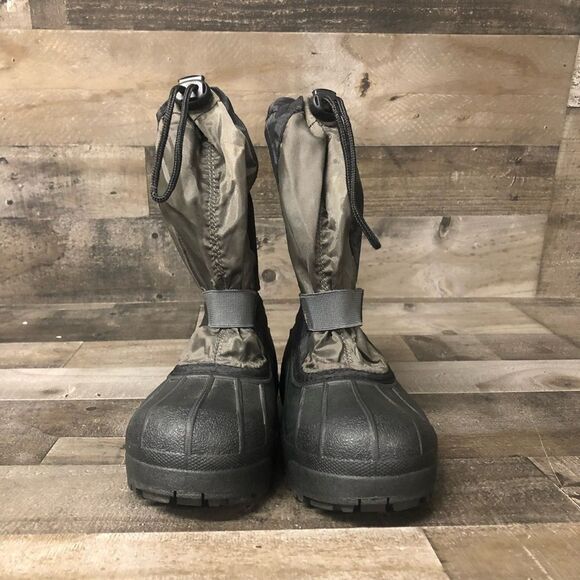 Sorel snow boots kids size 2 black and gray lined - Picture 2 of 6